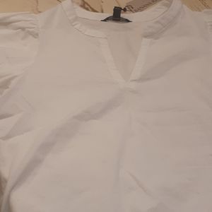 Banana republic white puff sleeve shirt